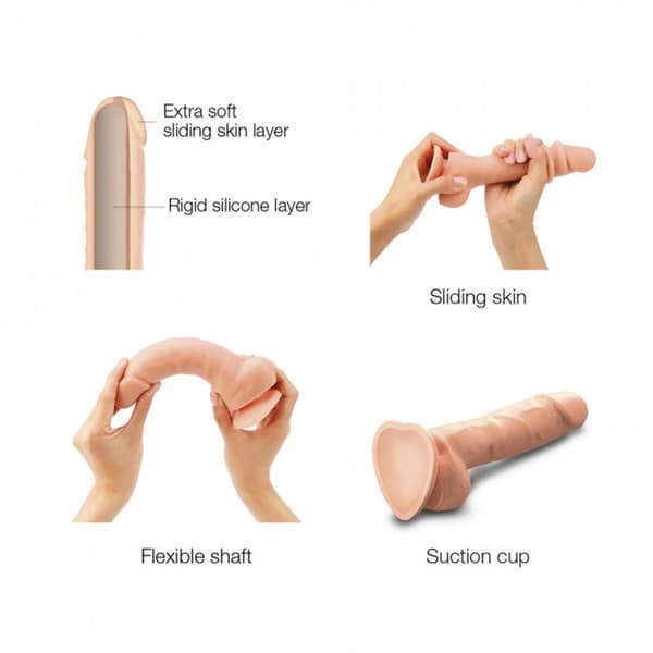 GLIDEHUD REALISTISK DILDO VANILLA M