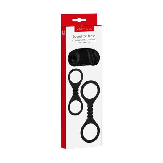 Me You Us Bound To Please Blindfold Handled And Ankel Cuffs Black