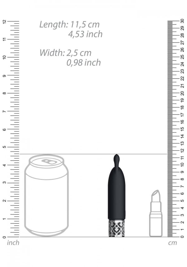 Twinkle Uppladdningsbar Silikon Bullet Black