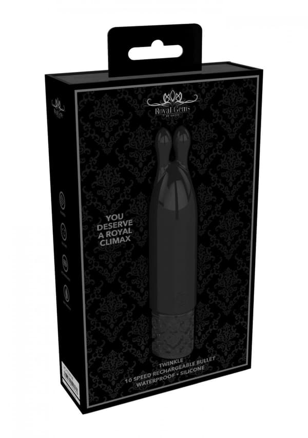 Twinkle Uppladdningsbar Silikon Bullet Black