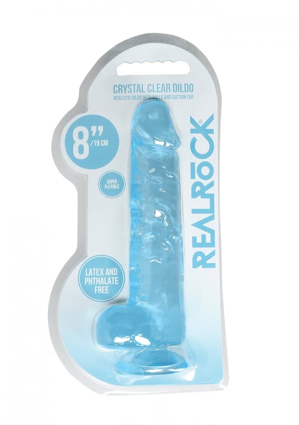 Realistisk dildo med bollar 8/21 cm