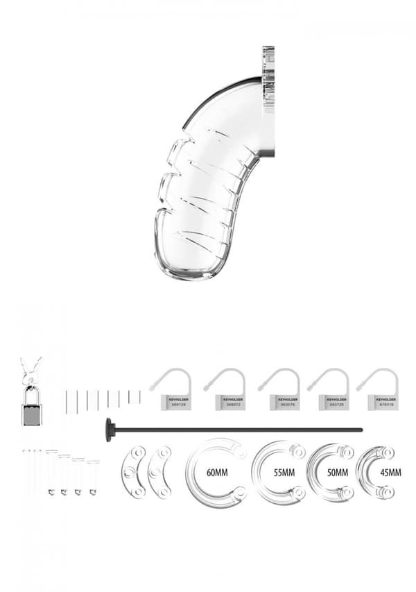 Modell 16 Chastity 4.5 Cock Cage Transparent