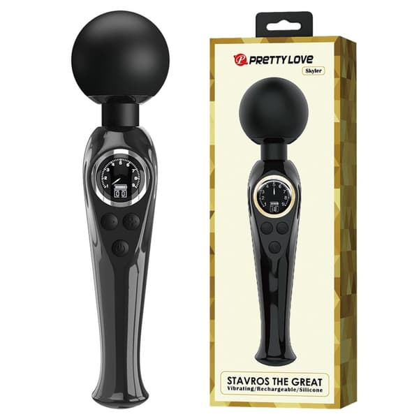 PRETTY LOVE Skyler Black, 10 vibrationsfunktioner 9 hastighedsniveauer