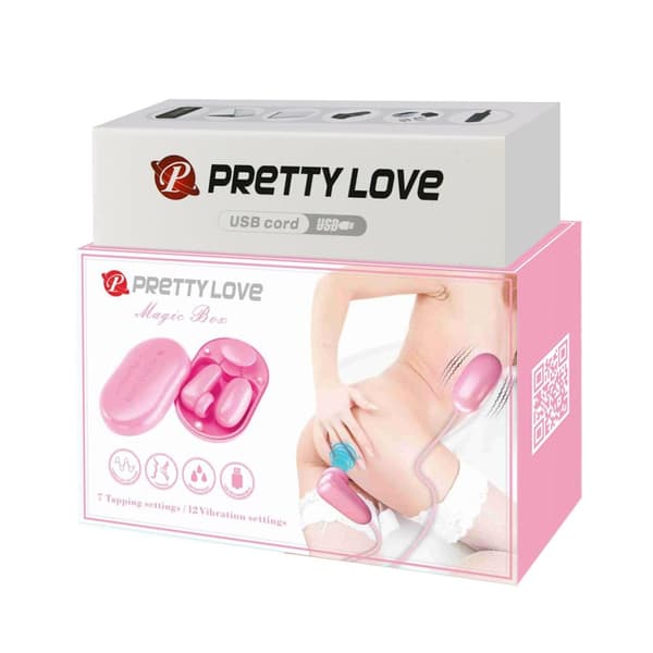 PRETTY LOVE Magic Box Pink, 12 vibrationsfunktioner 7 bankefunktioner