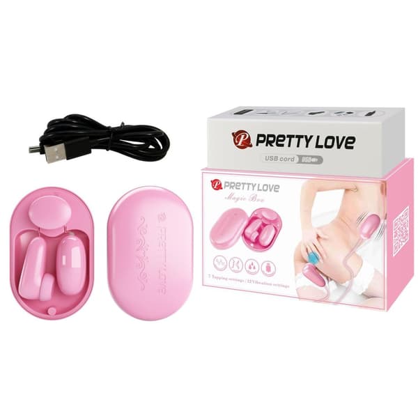 PRETTY LOVE Magic Box Pink, 12 vibrationsfunktioner 7 bankefunktioner