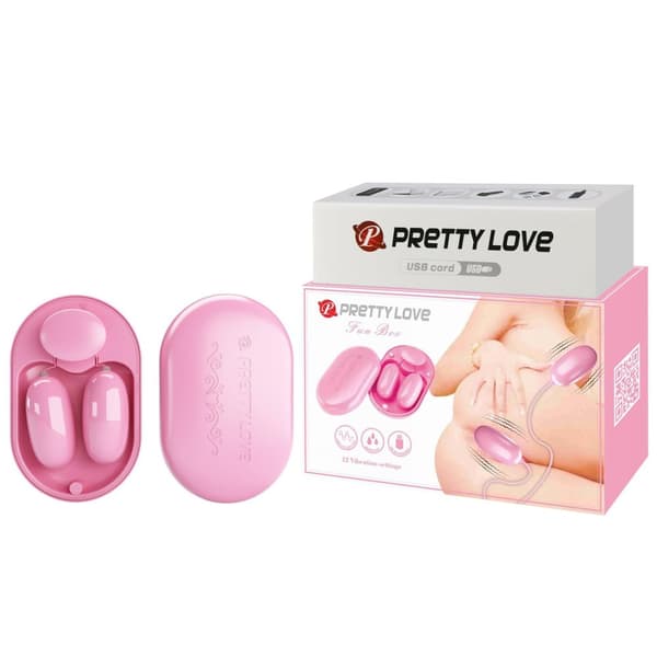 PRETTY LOVE Fun Box Pink, 12 vibrationsfunktioner
