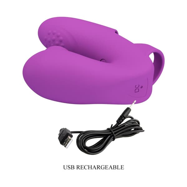 PRETTY LOVE Super Finger ATHENA Lilla, 7 vibrationsfunktioner 7 trykkefunktioner Hukommelsesfunktion