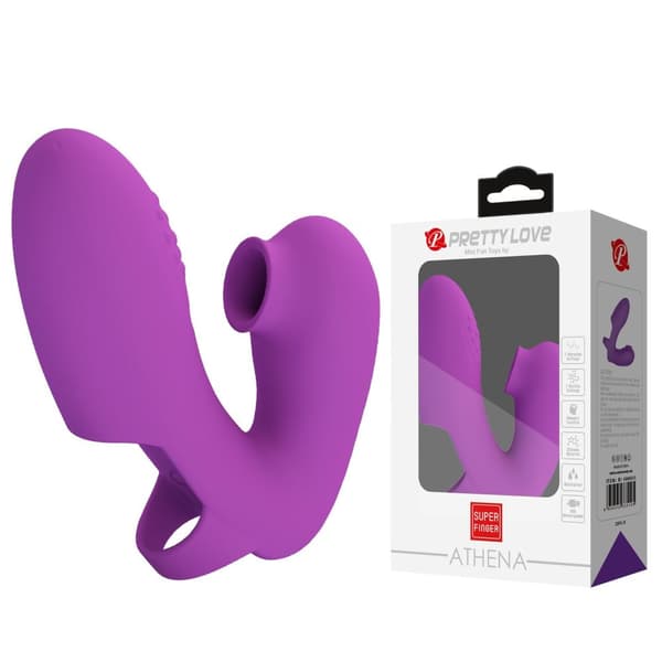 PRETTY LOVE Super Finger ATHENA Lilla, 7 vibrationsfunktioner 7 trykkefunktioner Hukommelsesfunktion