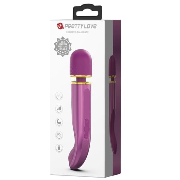 PRETTY LOVE Farverig massager, 7 vibrationsfunktioner 5 niveauer af hastighedskontrol