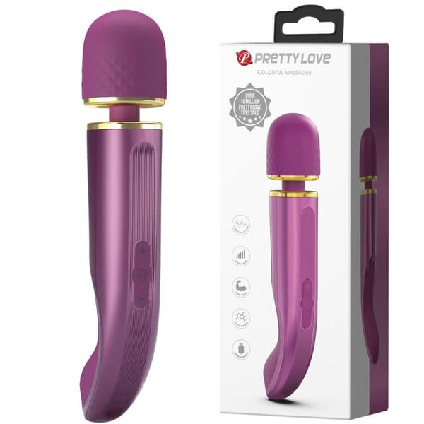 PRETTY LOVE Farverig massager, 7 vibrationsfunktioner 5 niveauer af hastighedskontrol