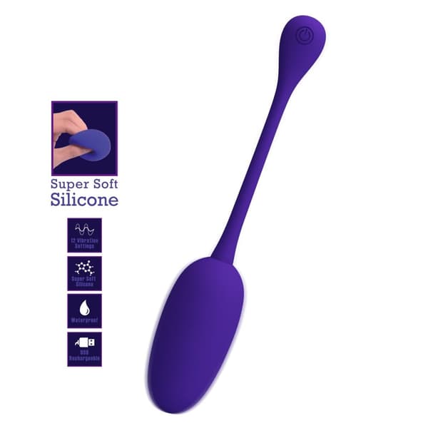 PRETTY LOVE KNUCKER Lila, 12 vibrationsfunktioner Minnesfunktion