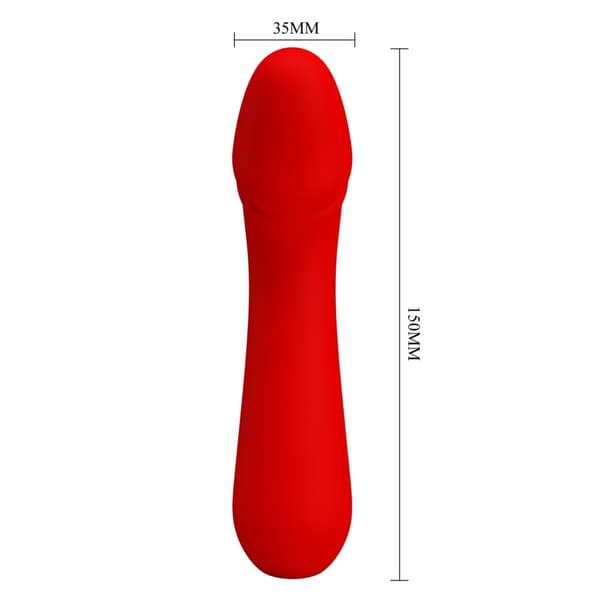 PRETTY LOVE Cetus Red, Hukommelsesfunktion 12 vibrationsfunktioner