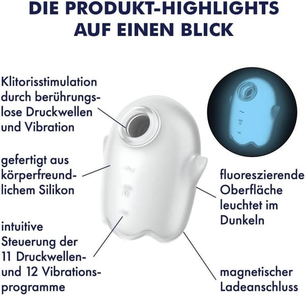 Satisfyer Glödande Ghost White