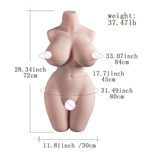 Aikuisille tarkoitettu seksinukke, realistinen TPE-materiaali, joustava muotoilu,17 kg