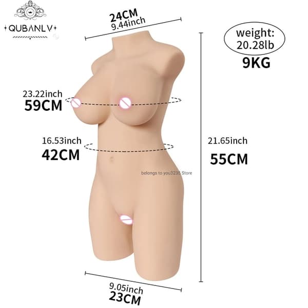Vuxen Manlig Sexdocka, Realistiskt Utseende, Mångsidig Användning,9 kg