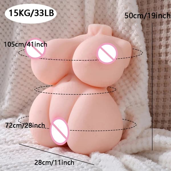 Sexdocka Torso, Realistisk Känsla, Flexibel Design,15 kg
