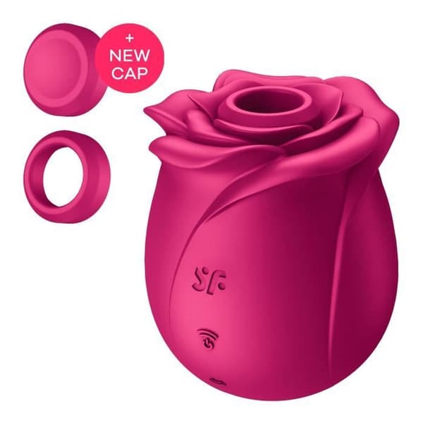 Vibrator - SATISFYER - Classic Blossom - Silikon - Röd - Medium