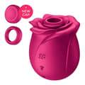 Miniatyrbild 4 av 4: Vibrator - SATISFYER - Classic Blossom - Silikon - Röd - Medium