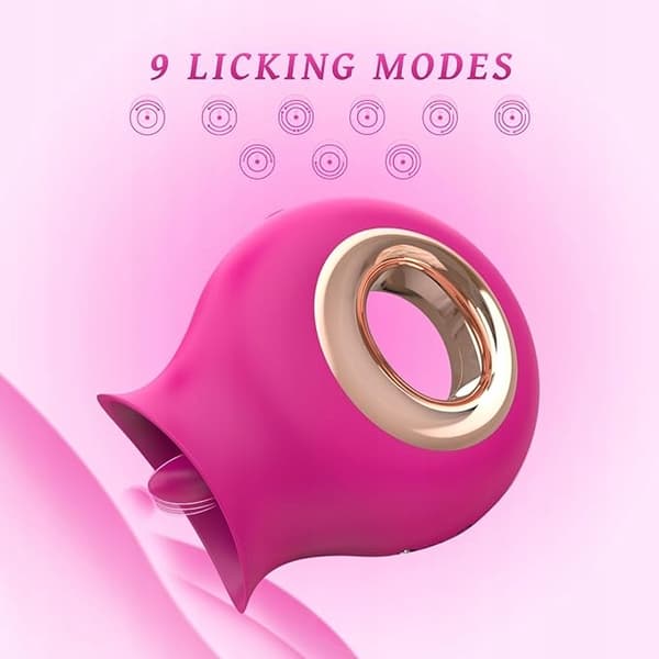 Kvinnors vibrator tunga Klitoris Cunnilingus slickande massageapparat