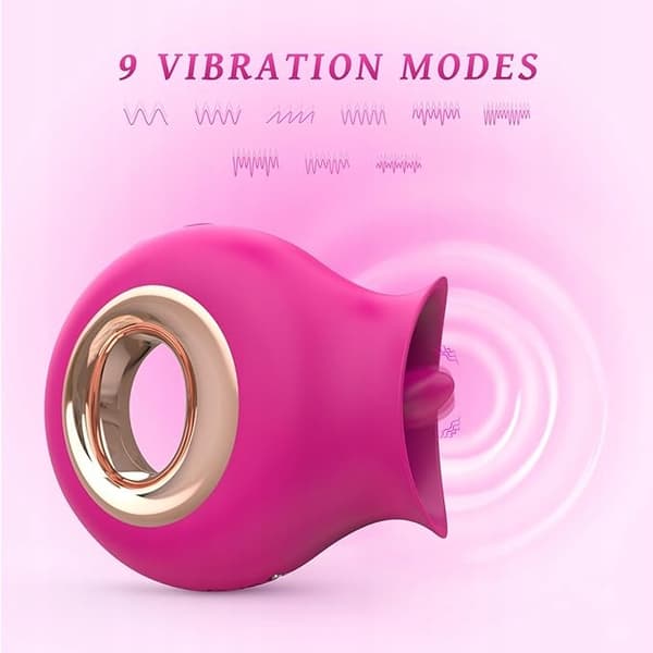 Kvinnors vibrator tunga Klitoris Cunnilingus slickande massageapparat