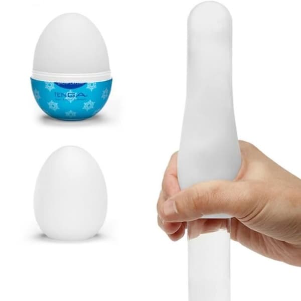 Masturbator - TENGA - Snökrystalägg - Elastisk Gel - Engångsbruk - Blå