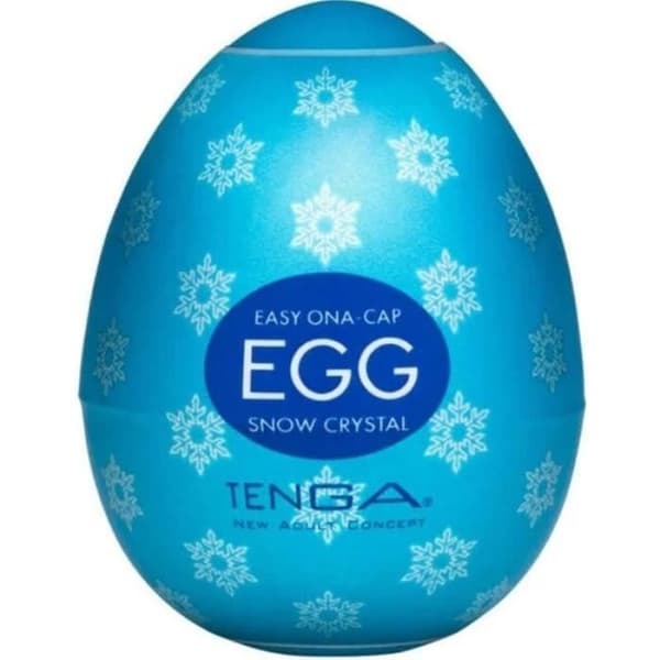 Masturbator - TENGA - Snökrystalägg - Elastisk Gel - Engångsbruk - Blå