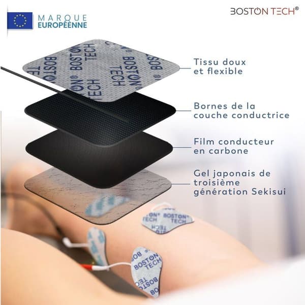Digital muskelstimulator - BOSTON TECH - ME-89 Plus - TENS och EMS - 8 elektroder - LCD-skärm