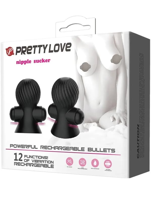 Nipple Suction Vibrator Kit Brystvorte sugepropper med vibrasjon