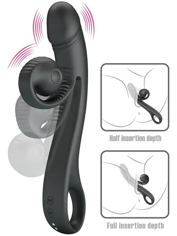 Love Romance Selma Snail Rabbit Black G-piste vibraattori