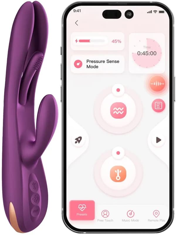 Terri App Controlled Tapping Rabbit Vibrator App-styret Rabbit vibrator