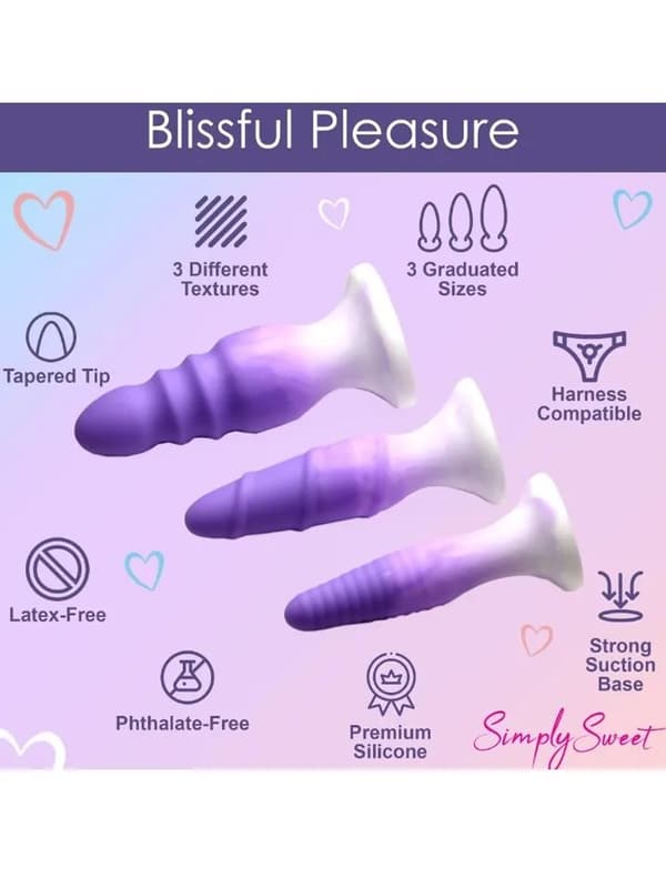 Simply Sweet Silicone Butt Plug Set Analplug pakke