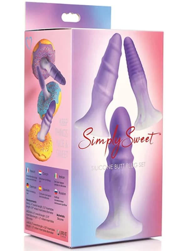 Simply Sweet Silicone Butt Plug Set Analplug pakke