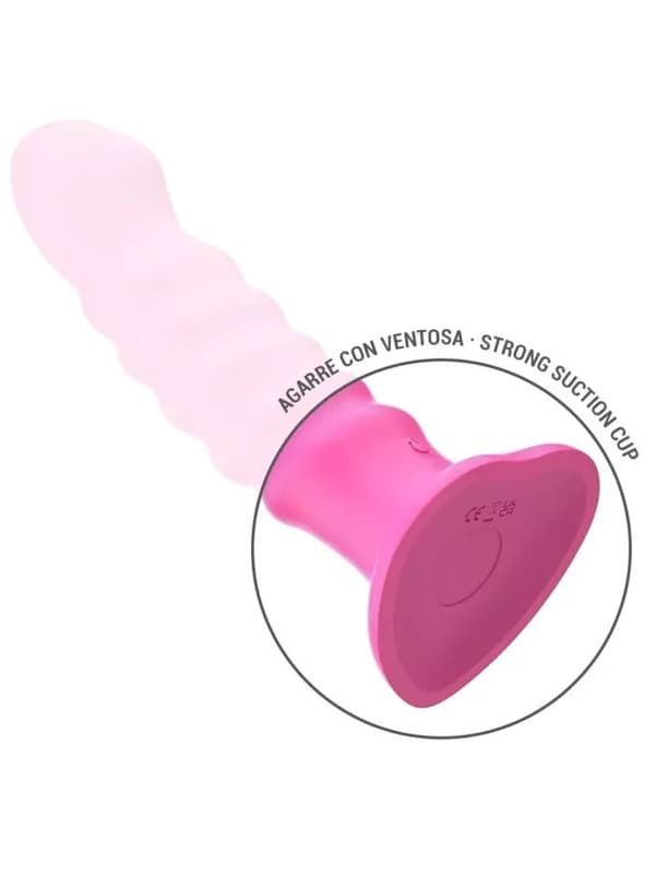 Cindy Spiral Vibrator Remote Pink 19 cm Vibrerende dildo