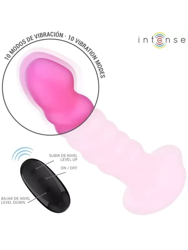 Cindy Spiral Vibrator Remote Pink 19 cm Vibrerende dildo