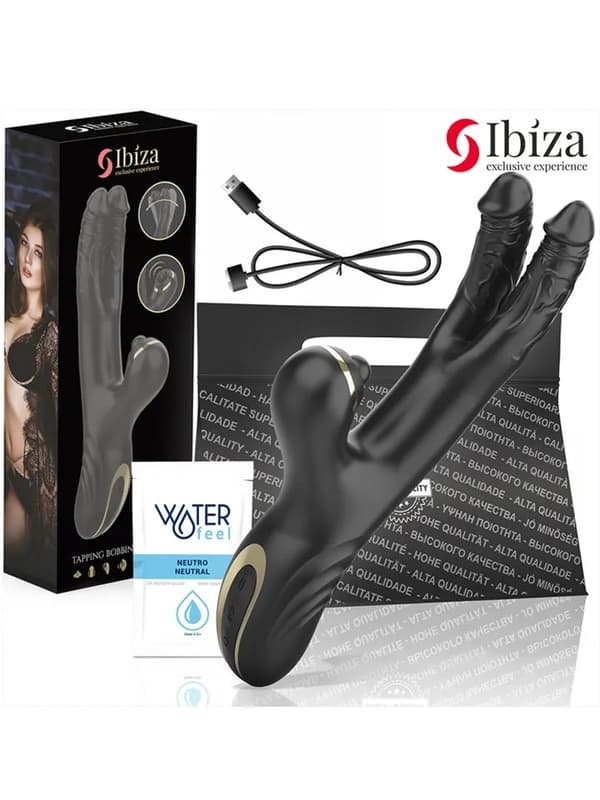 Ibiza Two Dragons Double Vibrator Black Jänisvibraattori
