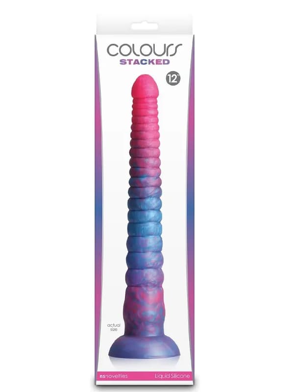 Colours Stacked Dildo Pink/Blue 30,5 cm Fantasy dildo