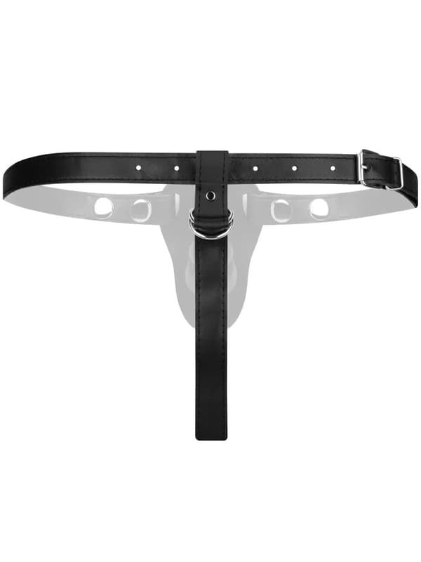 Double-Sided Strap-On Dildo Black Dobbel strap-on dildo