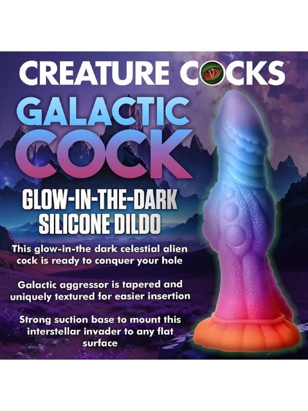 Glow-In-The-Dark Alien Dildo 21,6 cm Dragon dildo