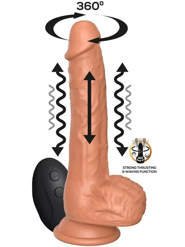 Octavius Dildo With Thrusting, Waving & Vibrating 20 cm Vibrerende dildo
