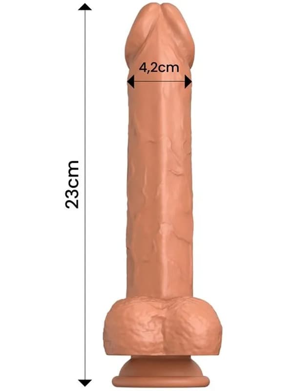 Flavius Dildo With Thrusting, Waving & Vibration 23 cm Vibrerende dildo