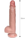 Miniatyrbild 2 av 3: Tiberio Shaking Dildo With Thrusting, Rotation & Remote 22 cm Dildo med vibrator