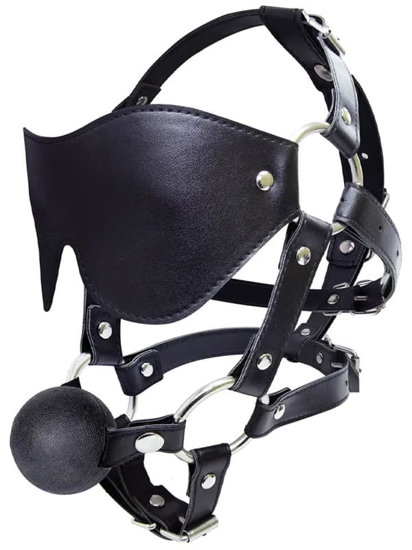 Eye Mask Harness With Ball Gag Øyenbind med gagball