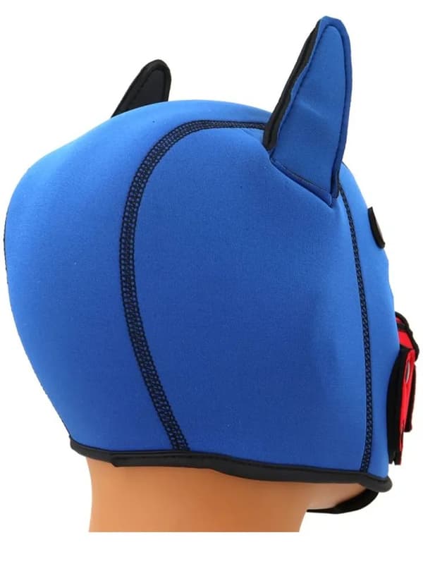 Puppy Fox Neoprene Hood Blue-Red BDSM-maske