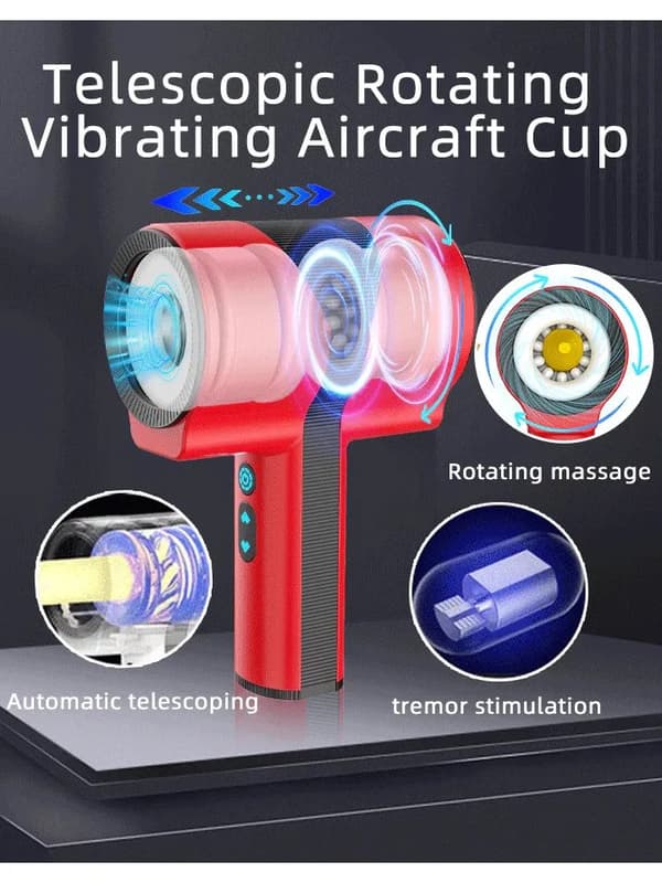 Teles Scoop Automatic Masturbator Twist & Turn Red Automatisk Masturbator