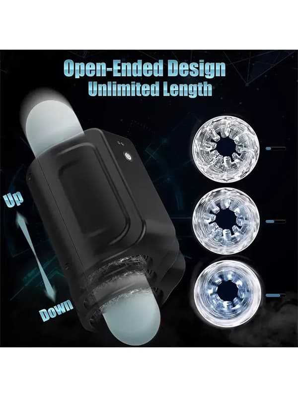 Rotating Masturbator 7 Modes Black Automatisk Masturbator