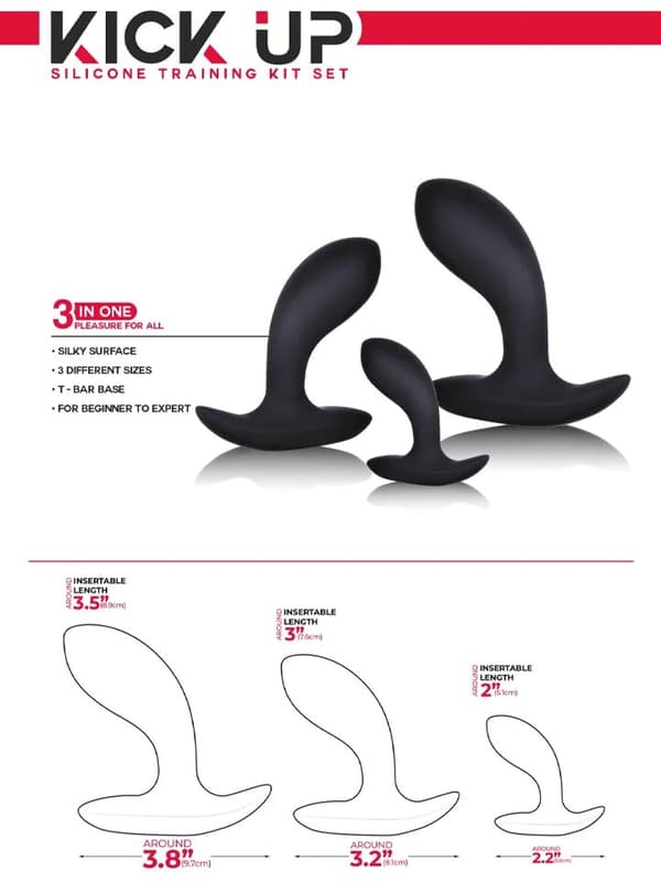 Kick Up Silicone Anal Training Kit Analplug pakke