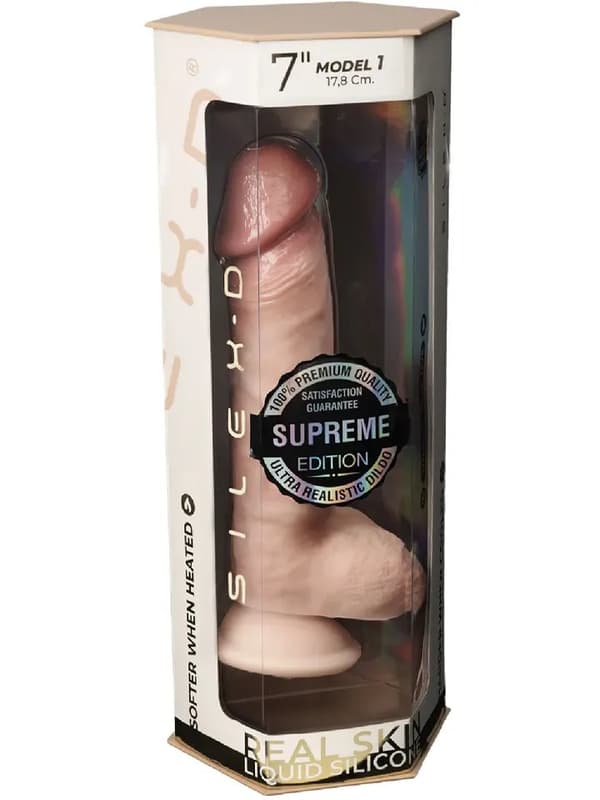 Silex-D Premium Real Skin 17,8 cm Realistisk dildo