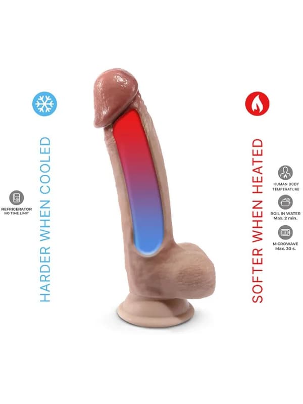 Silex-D Premium Real Skin 17,8 cm Realistisk dildo