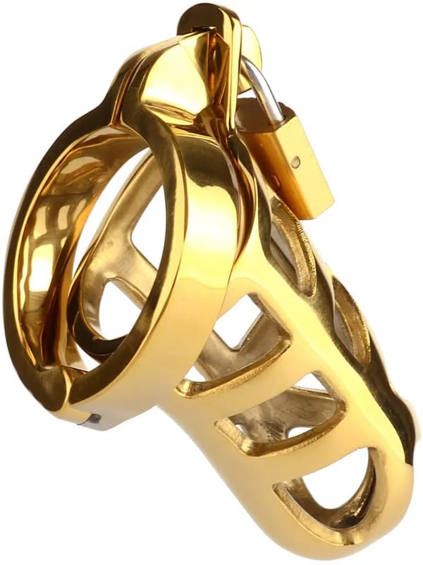 Mr. Steel Brutal Chastity Cage Gold Kyskhetsbur