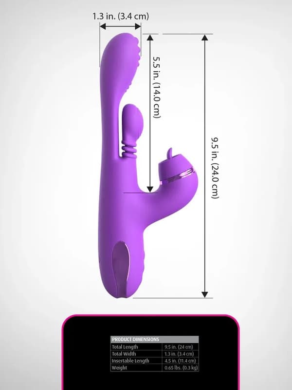 Pipedream Fantasy For Her Intimotion Pulse Pro Rabbitvibrator med roterende tunge